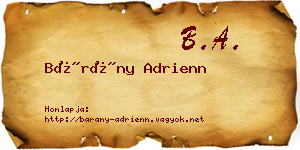 Bárány Adrienn névjegykártya