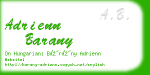 adrienn barany business card